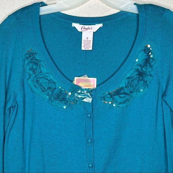 Vintage Candie's Cardigan Sweater nwt - Picture 2 of 7